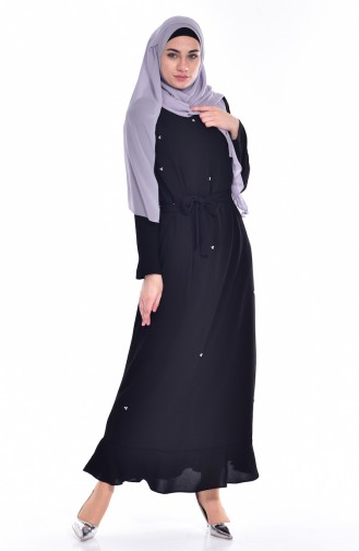 Black Hijab Dress 60683-06