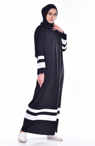 Black Hijab Dress 3310-04