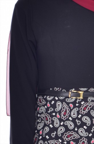 Black Hijab Dress 5736-01