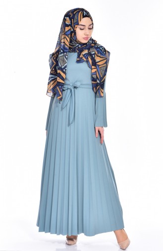 Sea Green Hijab Dress 1642-04