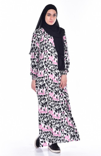 White Hijab Dress 0160-01