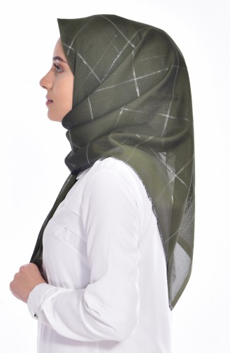 Echarpe Paillette 80008-13 Khaki Argent 13