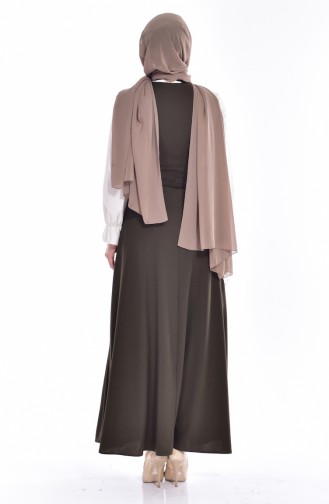 Dark Khaki İslamitische Jurk 2000-05