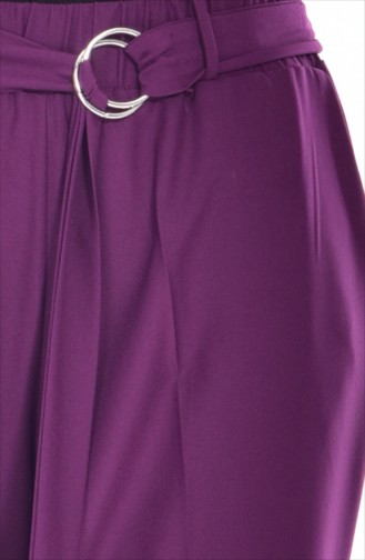 Trousers With Elastic Belt 0863-01 Purple 0863-01