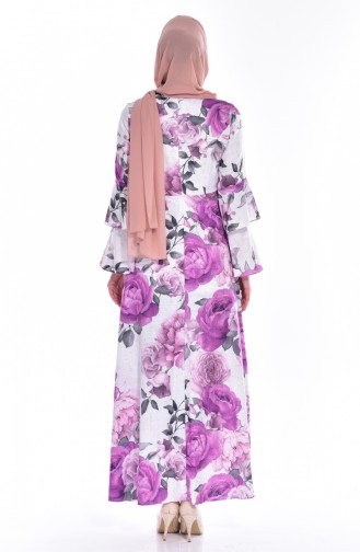 Purple Hijab Dress 4142-04