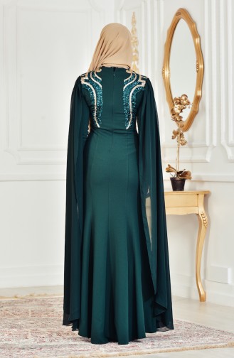 Green Hijab Evening Dress 52688-05