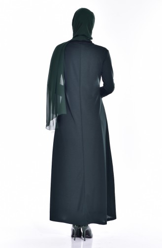 Emerald Green Hijab Dress 7791-01