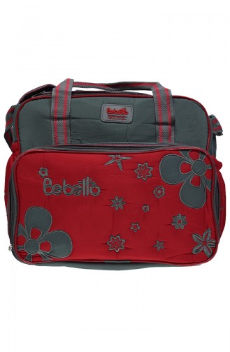 Bebetto Jumbo Nursery Bag P702-GRKRMZ Gray Red 702-GRKRMZ