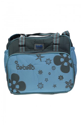 Bebetto Jumbo Nursery Bag P702-GRTRKZ Gray Turquoise 702-GRTRKZ