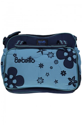 Bebetto Jumbo Nursery Bag P702-LACITRKZ Navy Blue Turquoise 702-LACITRK