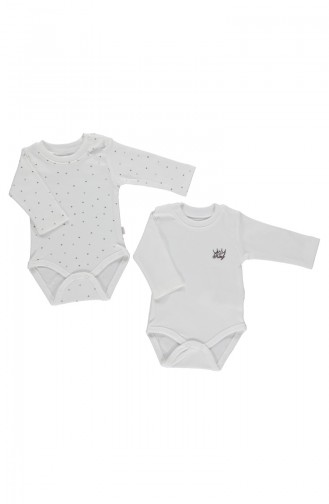 Bebetto Gekämmtes Langärmeln Body 2er Set T1297-KHV Braun 1297-KHV