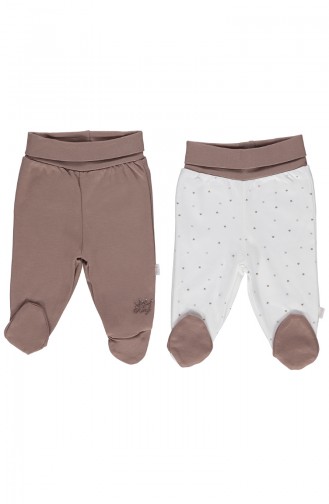 Bebetto Cotton Footed Pants 2 Pcs T1299-KHV Brown 1299-KHV