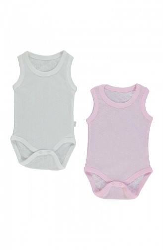 Bebetto Combed Net short Sleeve Baby Bodysuit 2 T1394-PMB Pink 1394-PMB