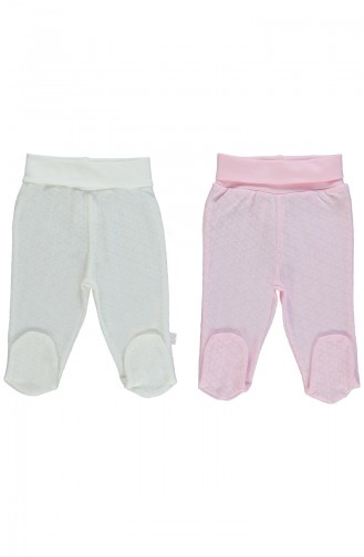 Baby Cotton Trousers 2 Pcs T1396-PMB Pink 1396-PMB