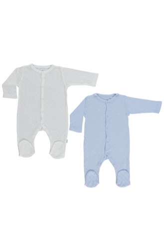 Bebetto Langarm Babybodys 2er Sets Baumwolle T1397-MV Blau 1397-MV