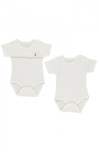 Bebetto Body Manches Courtes 2 Pieces T1452-BJ Beige 1452BJ