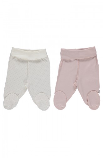 Bebetto Cotton Footed Pants 2 Pcs T1522-GLKRS Dried Rose 1522-GLKRS