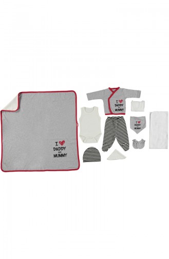 BEBETTO Gekämmtes Zibin 10er Set Z443-GR Grau 443-GR