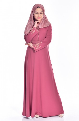 Dusty Rose Hijab Dress 5103-08