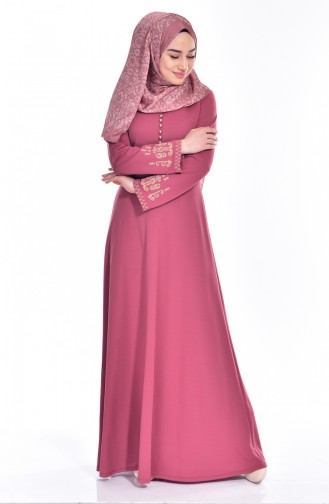 Dusty Rose Hijab Dress 5103-08