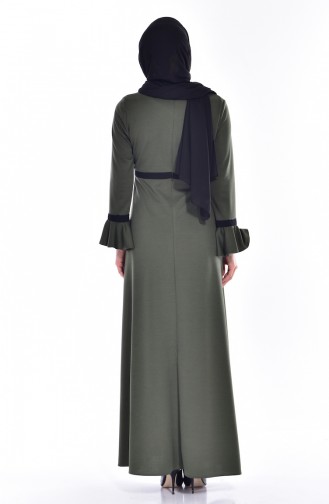 Khaki Hijab Dress 0039-01