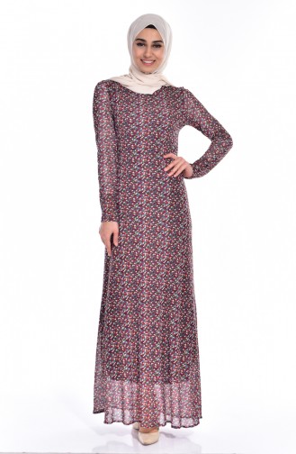Red Hijab Dress 5859-01