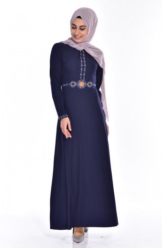 Robe Hijab Bleu Marine 81547-04