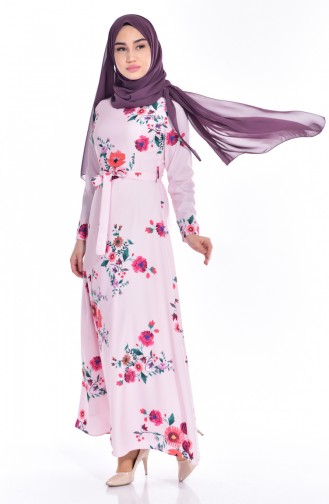 Powder Hijab Dress 4140-02