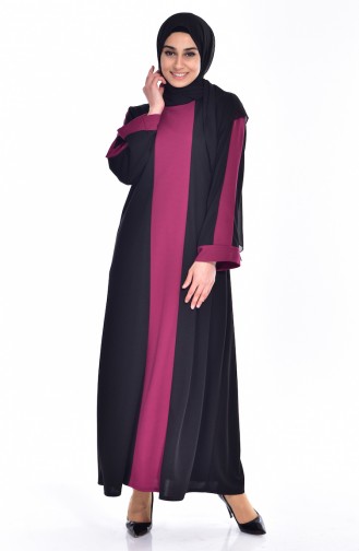 Robe Garnie 3309-04 Noir Plum 3309-04