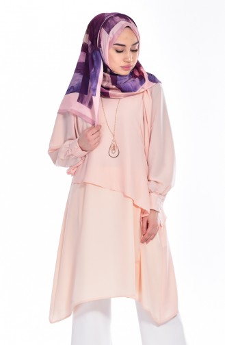 Kolyeli Tunik 8129-07 Somon 8129-07