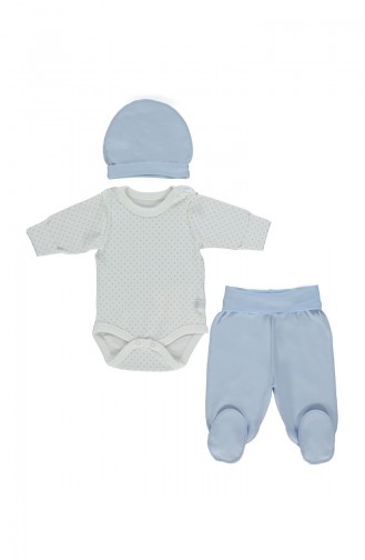 BEBETTO Baumwollen BODY 3SET Z541-MV Blau 541-MV