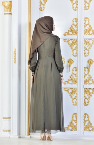 Hijab Kleid FY 51983-20 Khaki Grün 51983-20