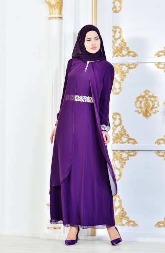 Robe Hijab FY 52221-19 Pourpre 52221-19