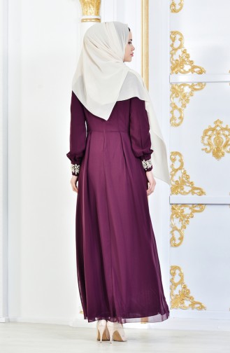 Plum Hijab Dress 51983-15