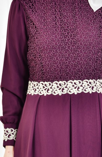 Plum Hijab Dress 51983-15