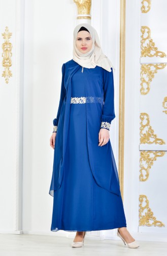 Petrol Hijab Dress 52221-21