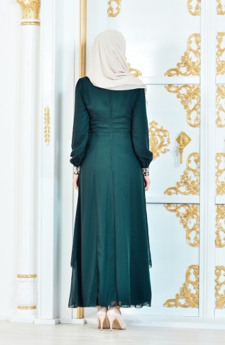 Green Hijab Dress 52221-07