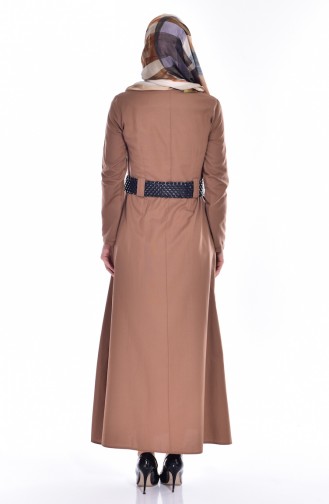 Camel Hijab Dress 2913-08