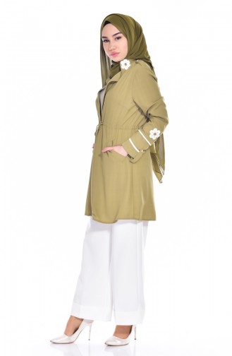 Ensemble Deux Pieces Tunique Veste 1714411-01 Vert Khaki 1714411-01