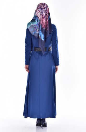 توبانور فستان بتصميم حزام للخصر 2913-01 لون نيلي 2913-01