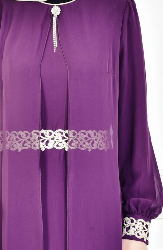 فستان بتصميم مرز وسادة مع سحاب للإغلاق  52221-23