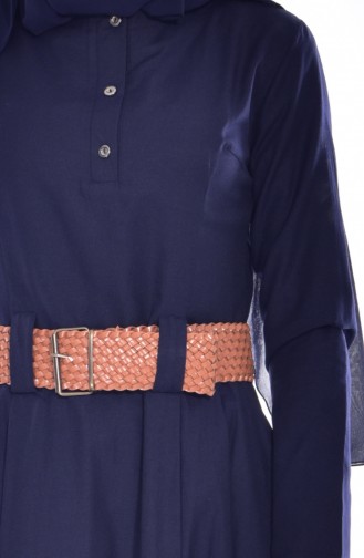 توبانور فستان بتصميم حزام للخصر 2913-07 لون كحلي 2913-07