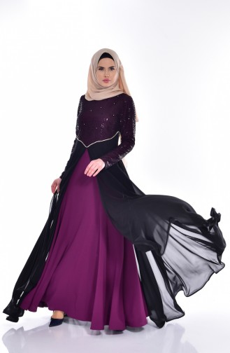 Lila Hijab-Abendkleider 1713169-02