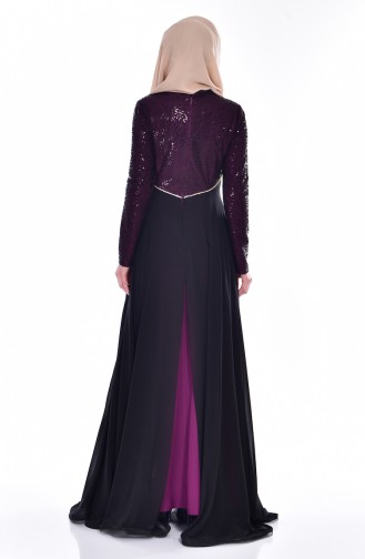 Abendkleid mit Umhang 1713169-02 Lila 1713169-02