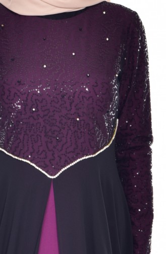 Purple Hijab Evening Dress 1713169-02