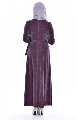 فستان بتصميم محاك خيوط لامعة مع سحاب  60582-03