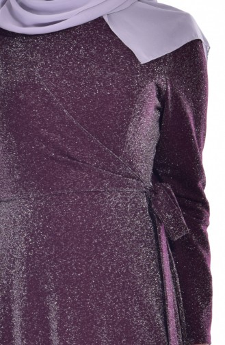 Purple Hijab Dress 60582-03