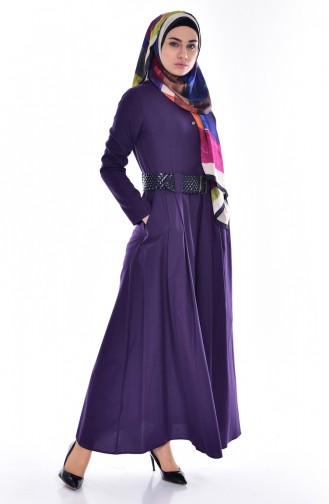 Purple Hijab Dress 2913-11