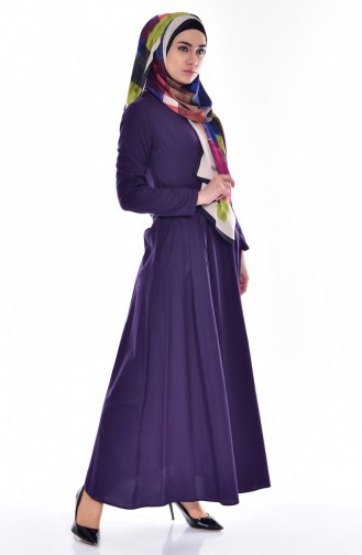 Purple Hijab Dress 2913-11