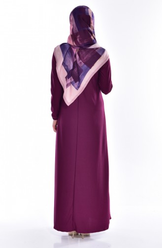 Plum Hijab Dress 5142-05